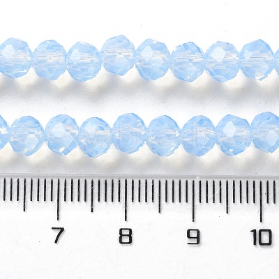 Baking Paint Transparent Glass Beads Strands DGLA-A034-J6MM-D01-1