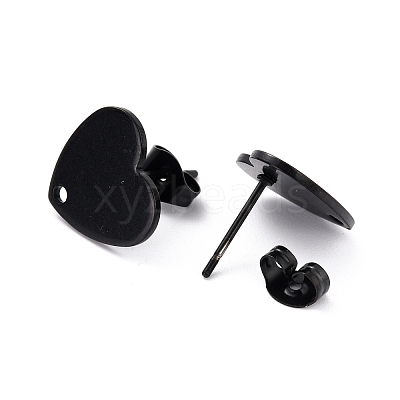 304 Stainless Steel Stud Earring Findings Ion Plating(IP) STAS-I183-07B-07EB-1