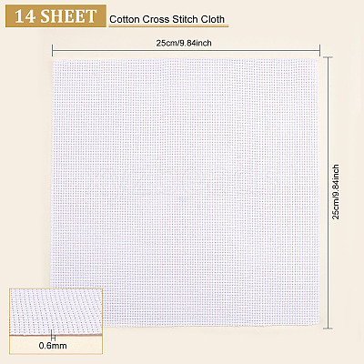 11CT Cotton Cross Stitch Fabric LS-DIY-WH0032-31B-01-1