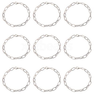 20Pcs Iron Cable Chain Bracelets for Women Men BJEW-SC0001-42-1