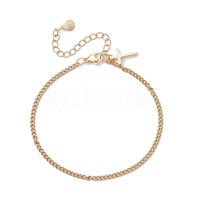 304 Stainless Steel Cable Chains Bracelets for Women BJEW-JB12448-01-1