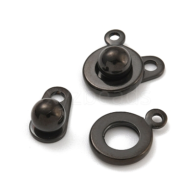 Ion Plating(IP) 201 Stainless Steel Snap Clasps STAS-F139-082B-1