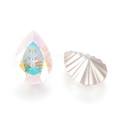 Glass Rhinestone Cabochons X-RGLA-G015-A02-001AB-1
