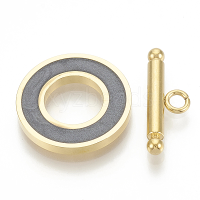 201 Stainless Steel Toggle Clasps STAS-T037-06A-G-1