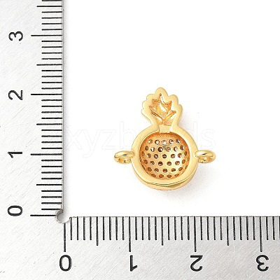 Brass Micro Pave Cubic Zirconia Connector Charms KK-U053-11G-1