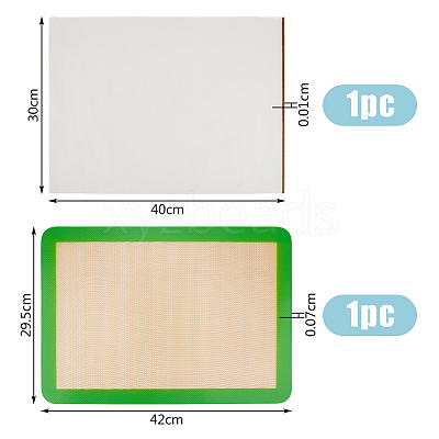 2Pcs 2 Style Precision Fusing Mat AJEW-FH0004-24-1