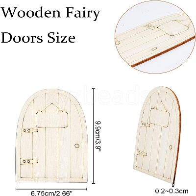 Wooden Fairy Door Decoration WOOD-NB0001-64C-1
