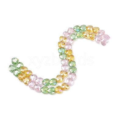 Electroplate Transparent Glass Beads Strands GL-CBADAFE-01D-1