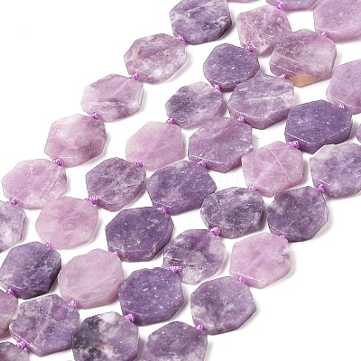 Natural Lepidolite Beads Strands G-L095-A01-01B-1
