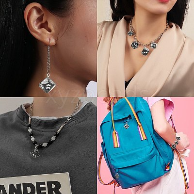 20Pcs 5 Styles Opaque Resin Pendants RESI-CJ0002-64-1