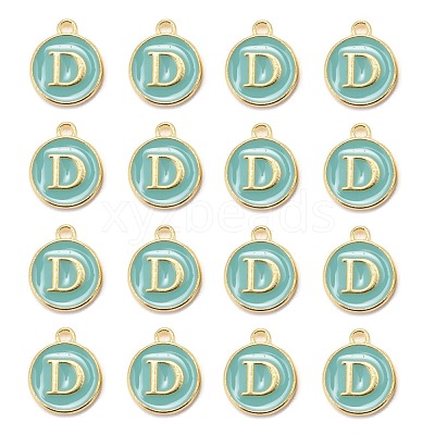 Golden Plated Alloy Enamel Charms X-ENAM-S118-05D-1