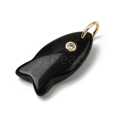Natural Obsidian Pendants G-A297-01G-09-1