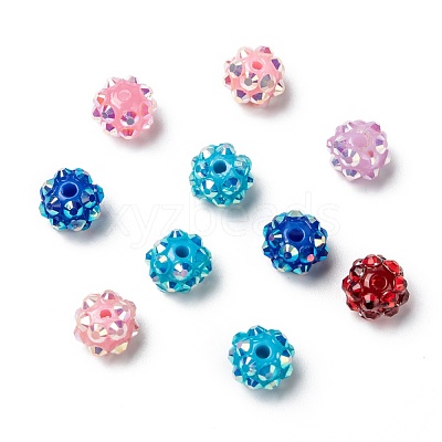 Resin Rhinestone Beads RESI-M019-10mm-M-1
