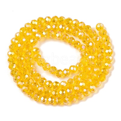Electroplate Glass Beads Strands EGLA-A044-T4mm-B05-1
