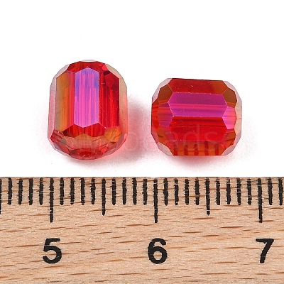 Electroplate Column Glass Beads EGLA-A043-02-AB18-1