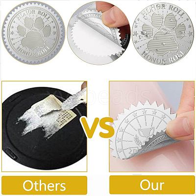 34 Sheets Silver Foil Embossed PET Picture Sticker DIY-WH0528-005-1
