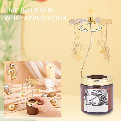 Stainless Steel Rotating Tealight Candle Holder DIY-WH0021-42G-04-1