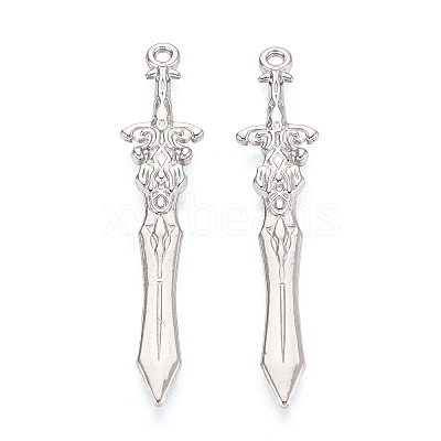 304 Stainless Steel Pendants STAS-N114-59P-1