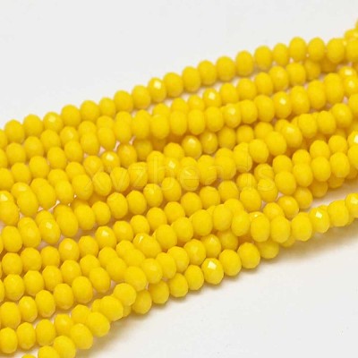 Faceted Rondelle Glass Beads Strands X-GLAA-I033-3mm-14-1
