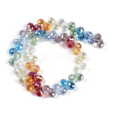 Electroplate Glass Beads Strands EGLA-B009-01A-1