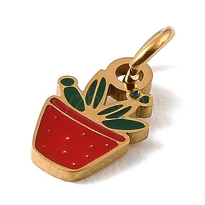 304 Stainless Steel with Enamel Pendants SA-CBAAF93-G04-1