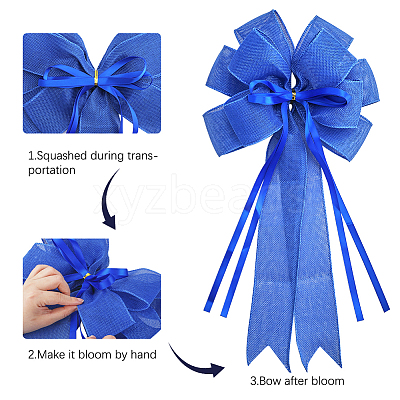Polyester Big Bowknot FIND-WH0126-414H-1