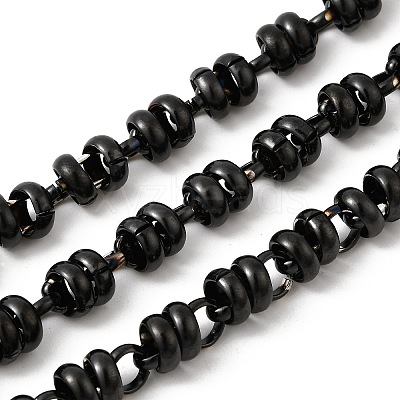 304 Stainless Steel Flat Round Link Chains CHS-K024-14EB-1