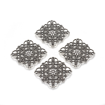 Tibetan Style Alloy Filigree Joiners X-TIBEP-A2690-AS-LF-1