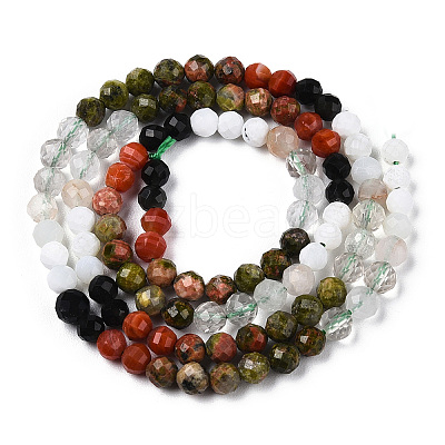 Natural & Synthetic Mixed Gemstone Beads Strands G-D080-A01-01-14-1
