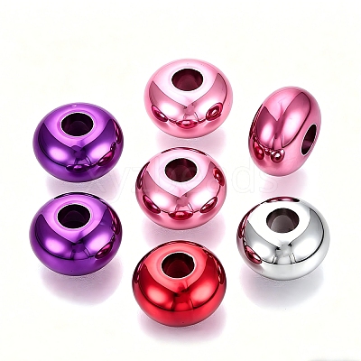 Valentine's Day UV Plating Opaque Acrylic European Beads PACR-T017-19M-M5-1