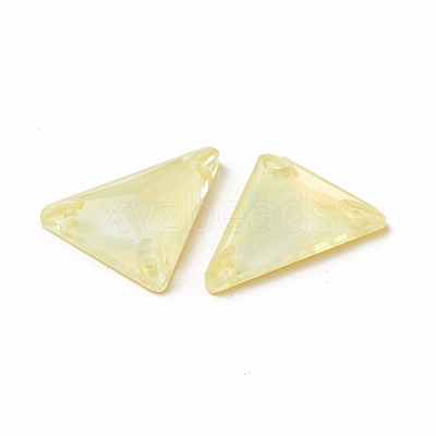 Mocha Effect Triangle Shape Sew on Rhinestone GLAA-A024-06C-1