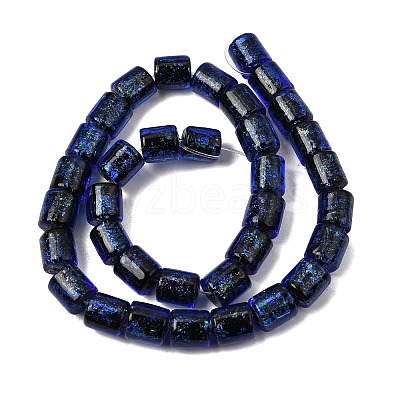 Handmade Dichroic Foil Glass Beads Strands DICH-U001-09F-1