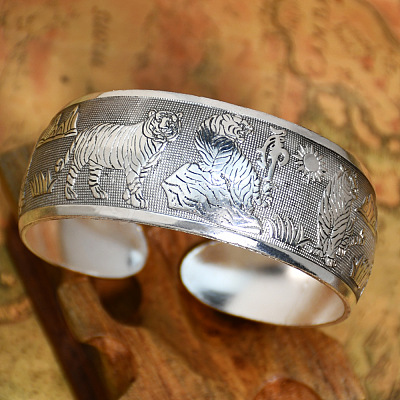Retro & Bohemian Style Alloy Cuff Bangles for Women FS-WG4A806-15-1