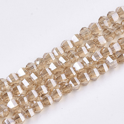 Electroplate Glass Beads Strands EGLA-S176-07B-B04-1
