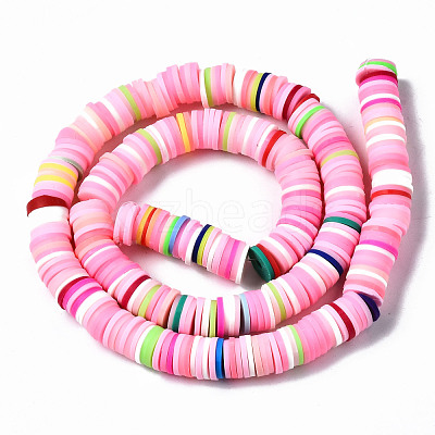 Handmade Polymer Clay Beads Strands X-CLAY-R089-8mm-098-1