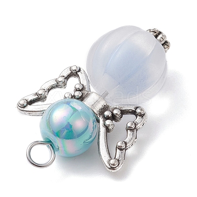 Acrylic and Alloy Pendants PALLOY-JF02237-1