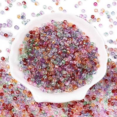 Baking Paint Electroplate Transparent Glass Seed Beads X-SEED-N006-07-1