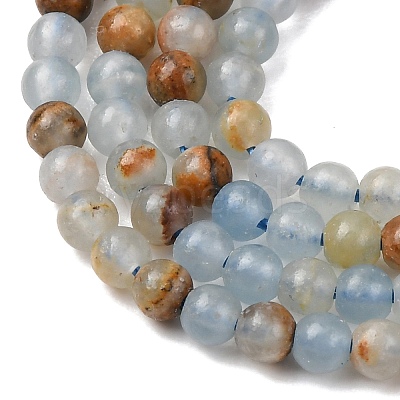 Natural Blue Calcite Beads Strands G-E576-09F-1