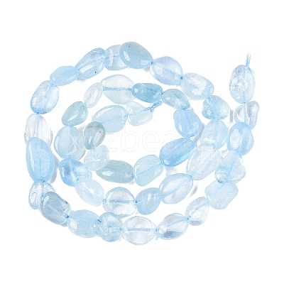 Natural Aquamarine Beads Strands G-R445-8x10-36-1