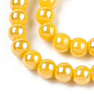 Electroplate Opaque Glass Beads Strands LS-GLAA-T032-P4mm-AB08-1