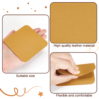 8Pcs 4 Colors PU Leather Cup Mats AJEW-GA0007-74-1