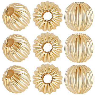 100Pcs Brass Grooved Beads KK-BBC0003-83-1