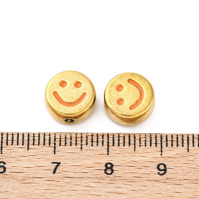 304 Stainless Steel Enamel Beads STAS-B085-08G-1