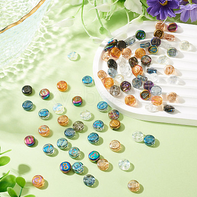 80Pcs Electroplate Transparent Glass Beads EGLA-TA0030-08-1