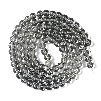 Drawbench Transparent Glass Beads Strands GLAD-Q012-8mm-09-1