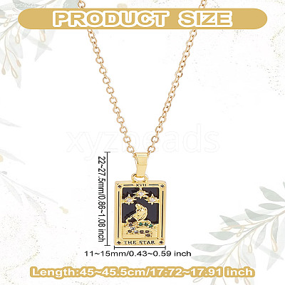 Brass with Cubic Zirconia Pendants Necklaces NJEW-LP0001-45D-G-1