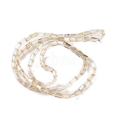 Electroplate Transparent Glass Beads Strands Pearl Luster Plated EGLA-H106-01A-PL02-1