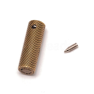 Zinc Alloy Cord Ends FIND-WH0091-65H-1
