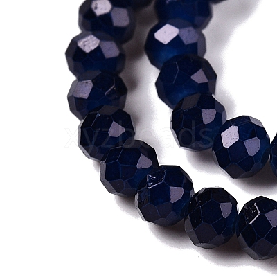 Baking Paint Imitation Jade Glass Bead Strands DGLA-A034-J4mm-A39-1