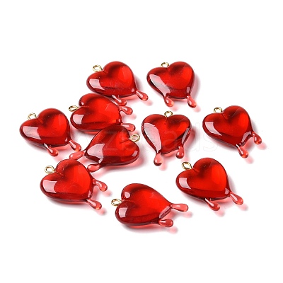 Transparent Resin Pendants RESI-F028-01-1
